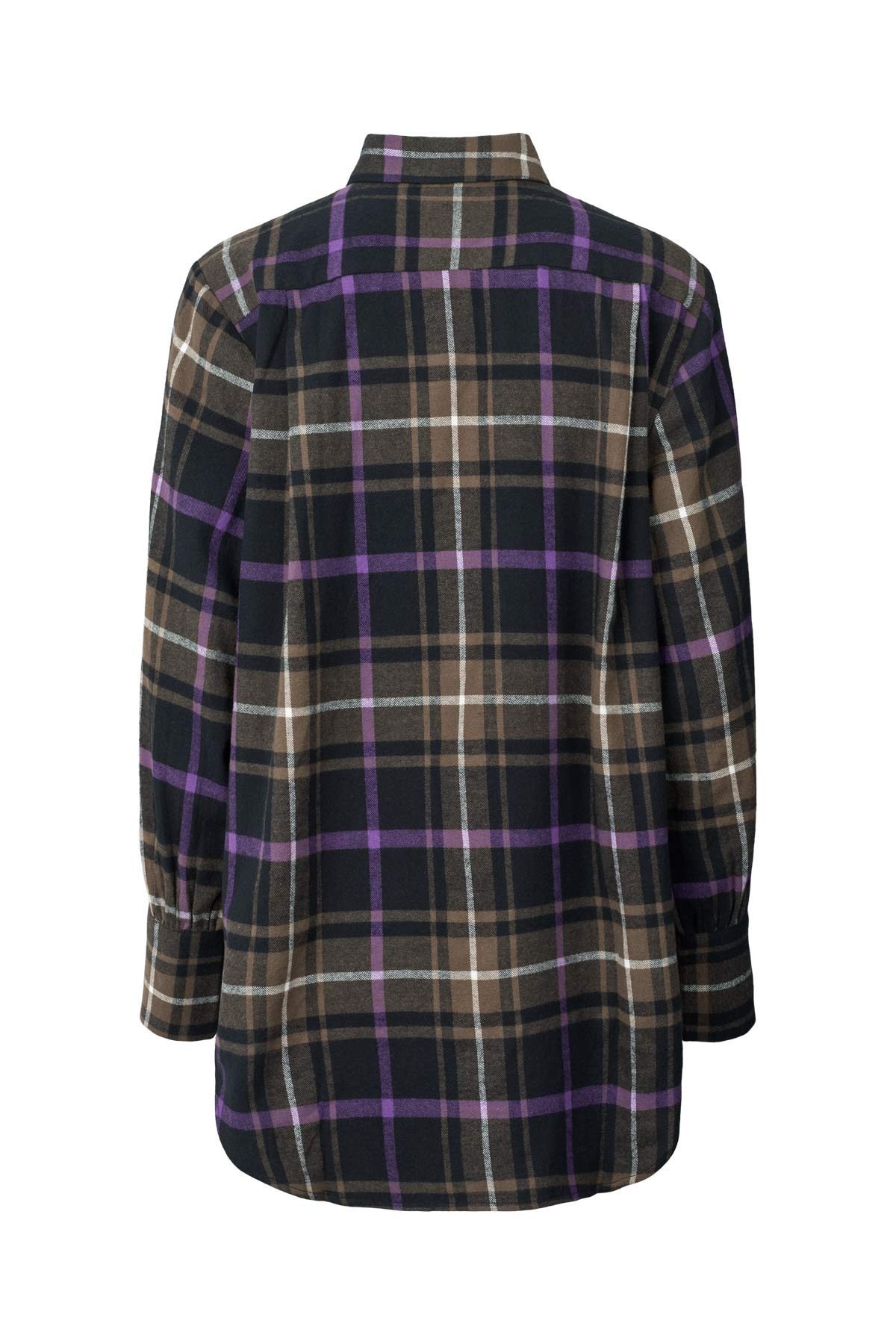 Mallory - Giant check shirt I Purple check combo