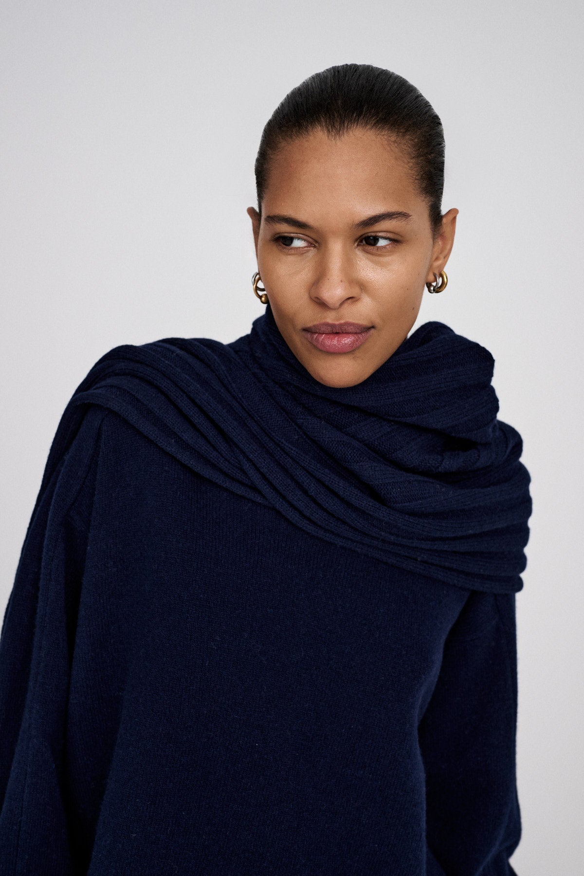 Dalani - Pure wool boxy sweater I Navy