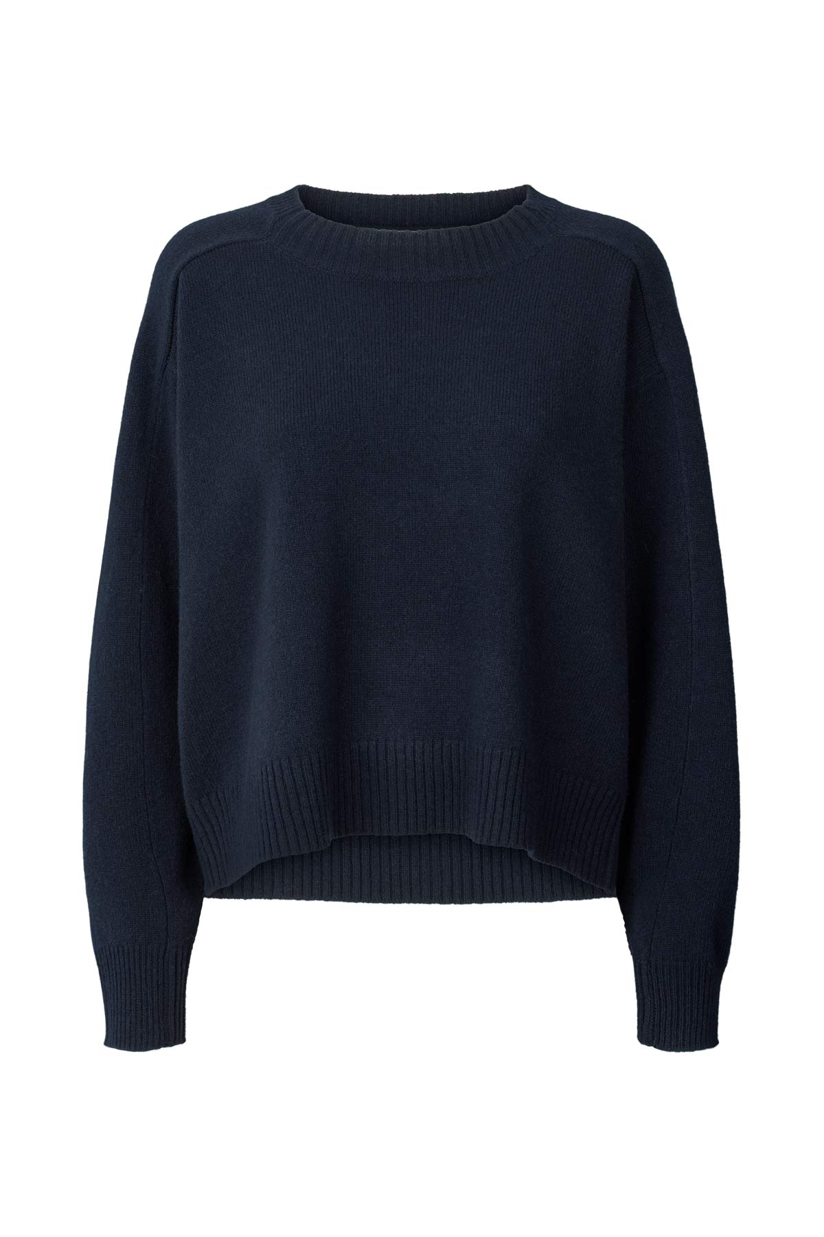 Dalani - Pure wool boxy sweater I Navy