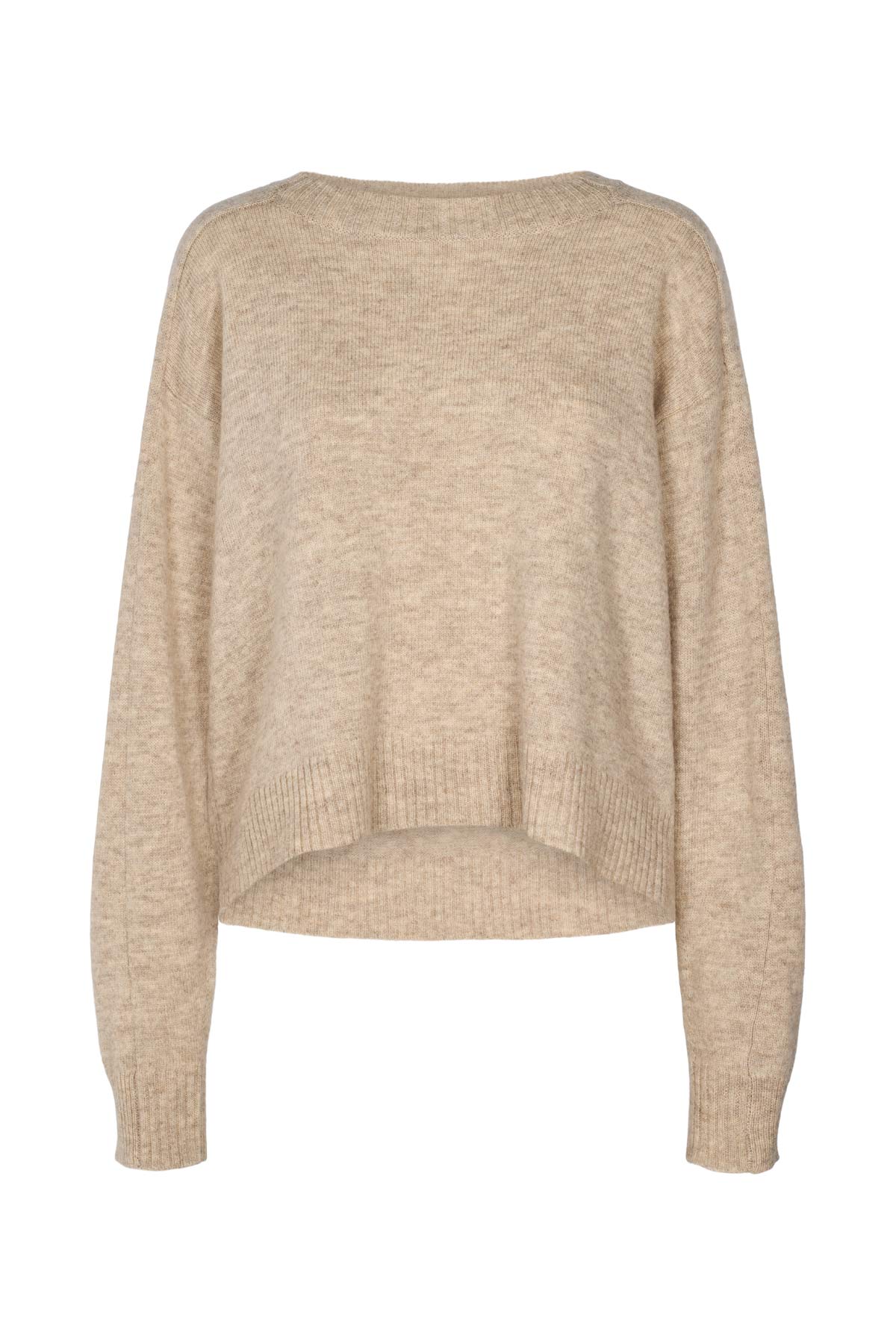 Dalani - Pure wool boxy sweater I Oatmeal
