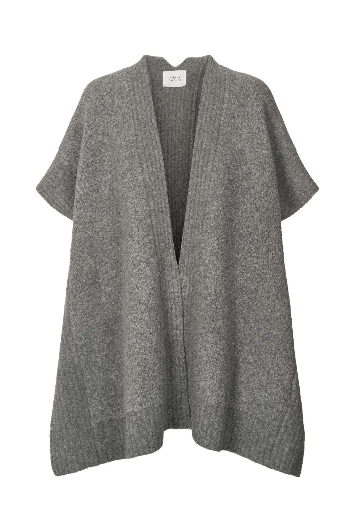 Dorris - Sheep knit cape I Grey melange
