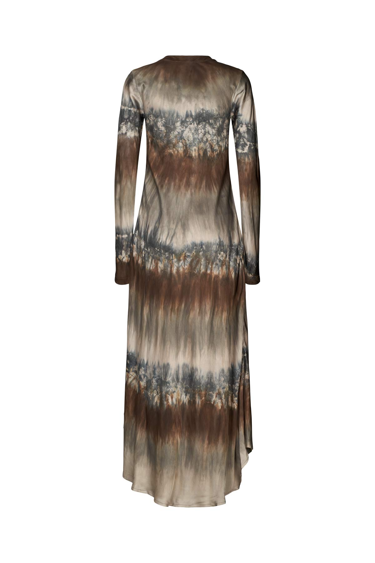 Karin - Arizona long sleeve bias dress I Cement combo