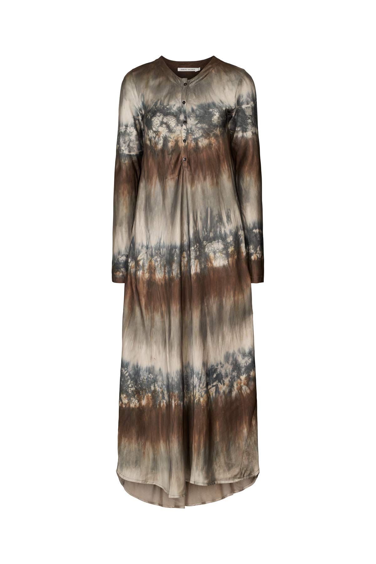 Karin - Arizona long sleeve bias dress I Cement combo