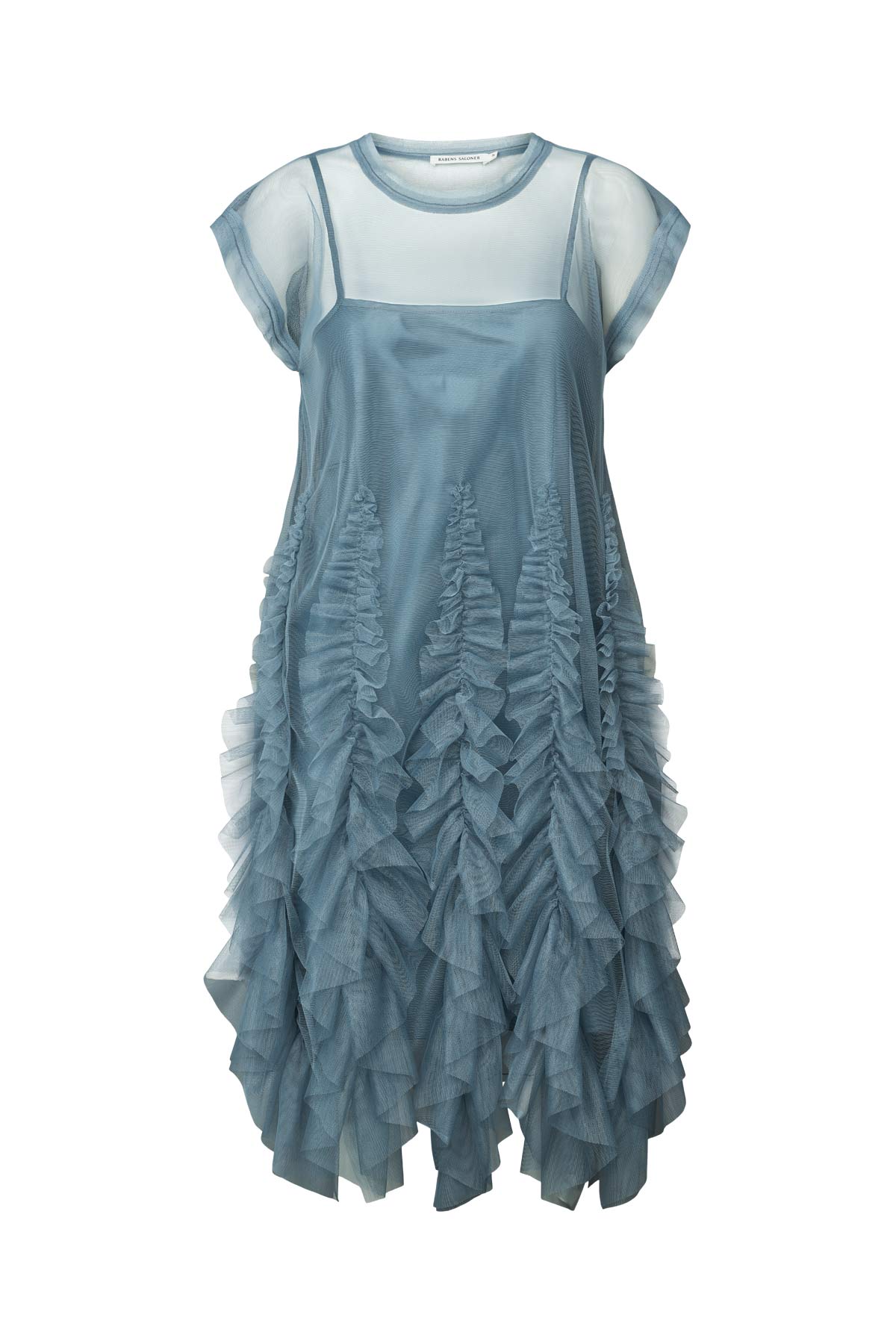 Frilly tulle dress - Ghita I Dusty blue