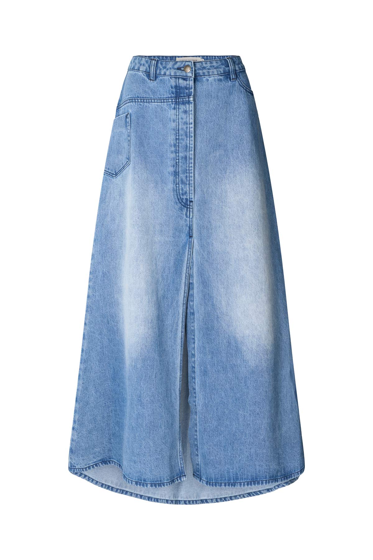 Emmali - Denim long skirt I Light washed denim
