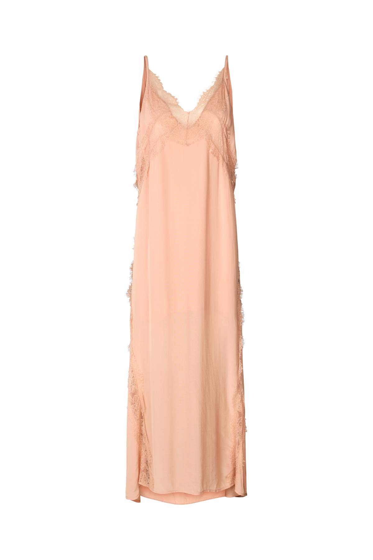 Lilou - Sheer lace panelled dress I Blush