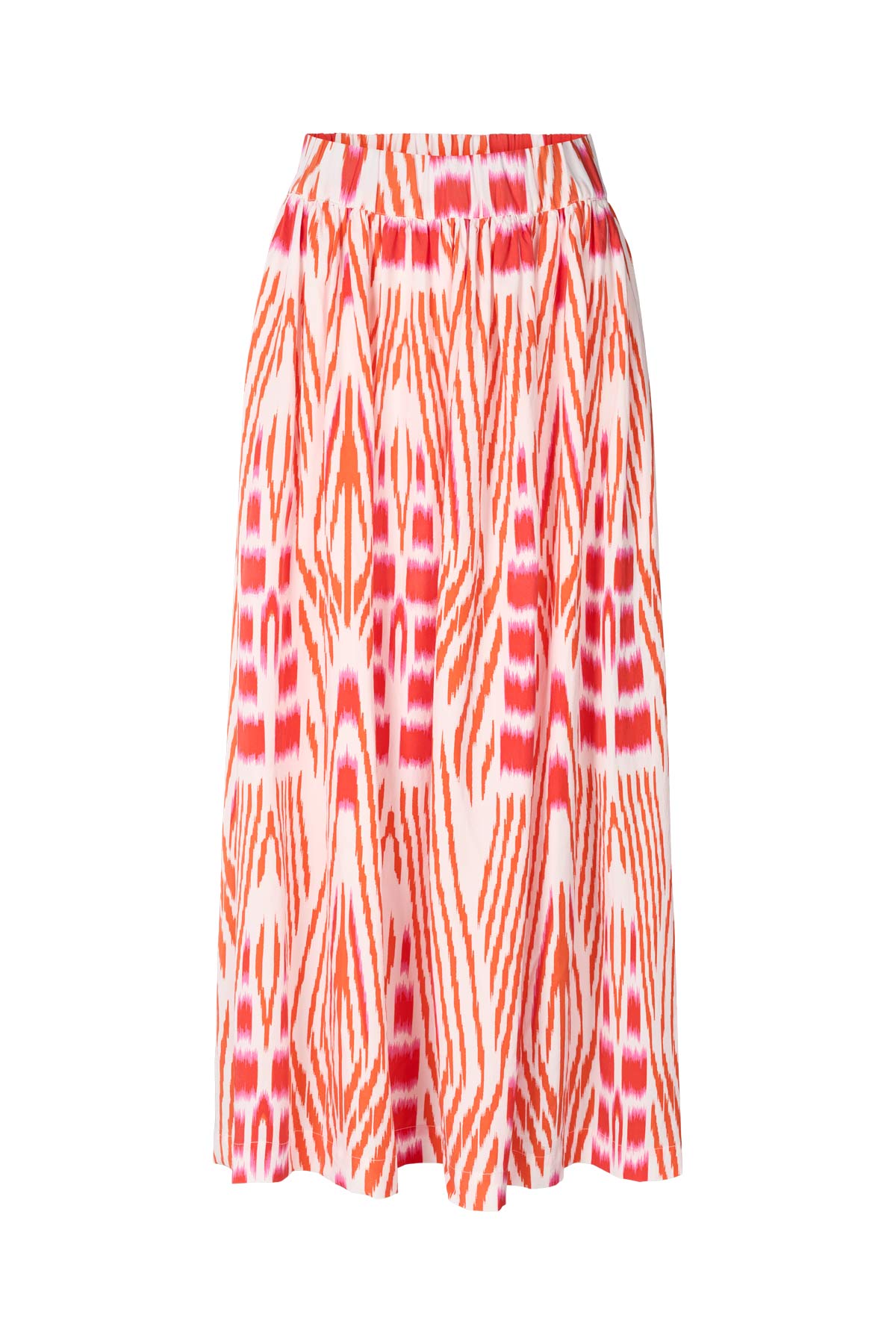 Almas - Ikat full skirt I Mandarin pink ivory
