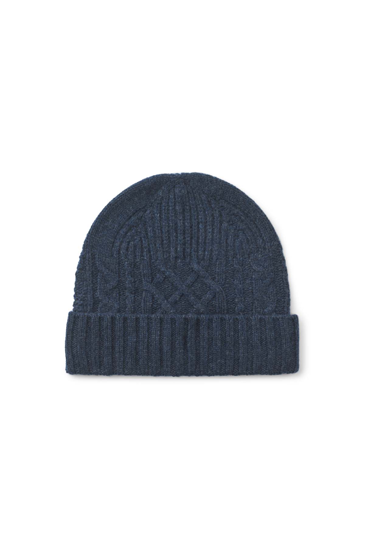 Majda - Patchwork knit hat I Indigo