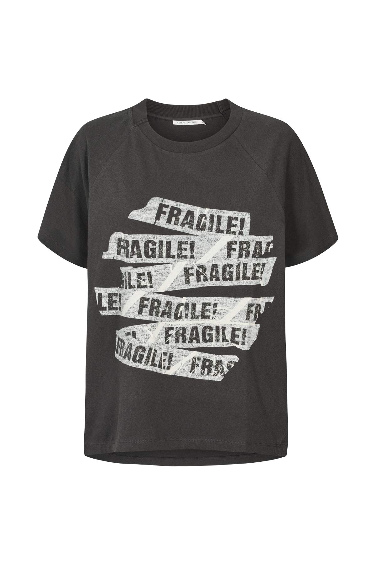 Ary - Fragile boxy t-shirt I Faded black