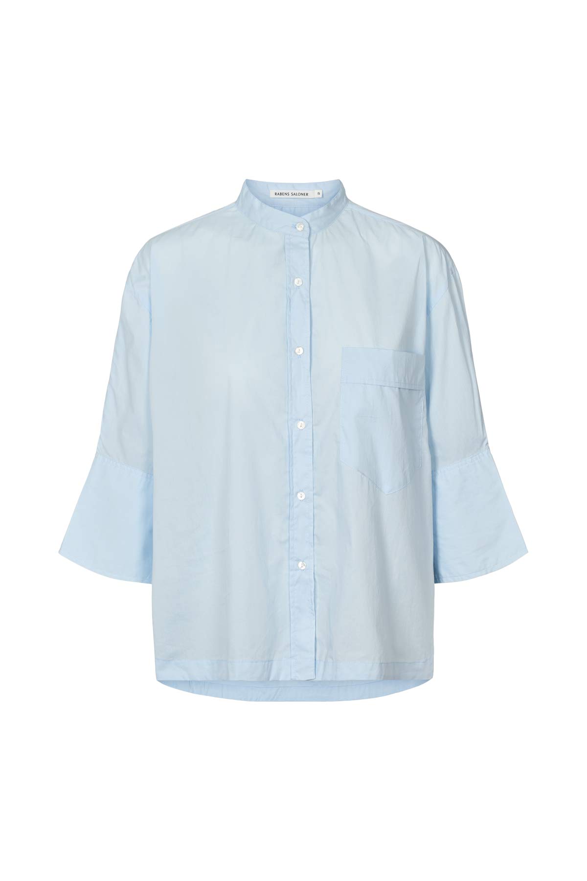 Seval - Poplin boxy shirt I Light blue
