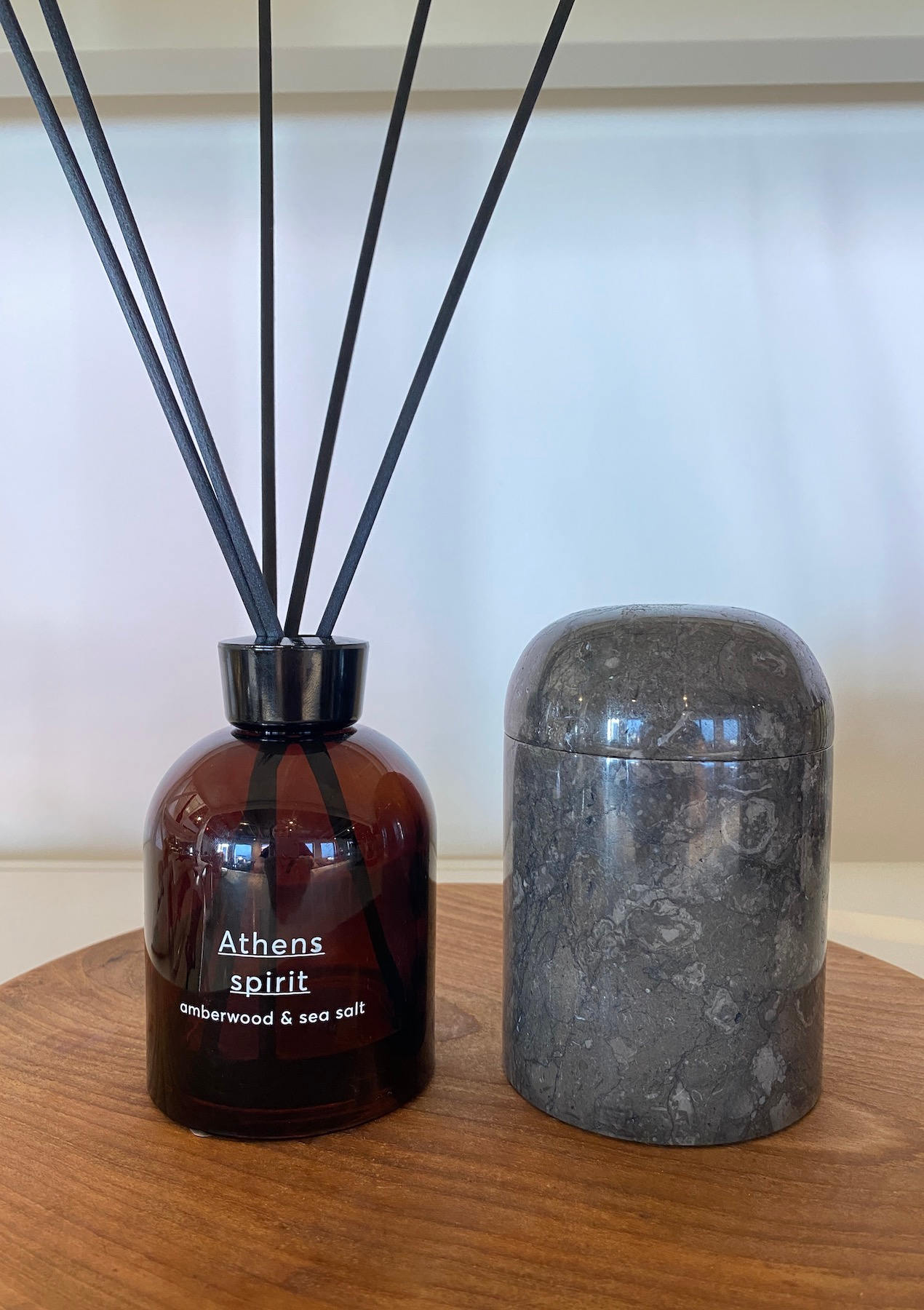 Medium Marble Jar with Lid - 13x8,5 cm I Dark Grey