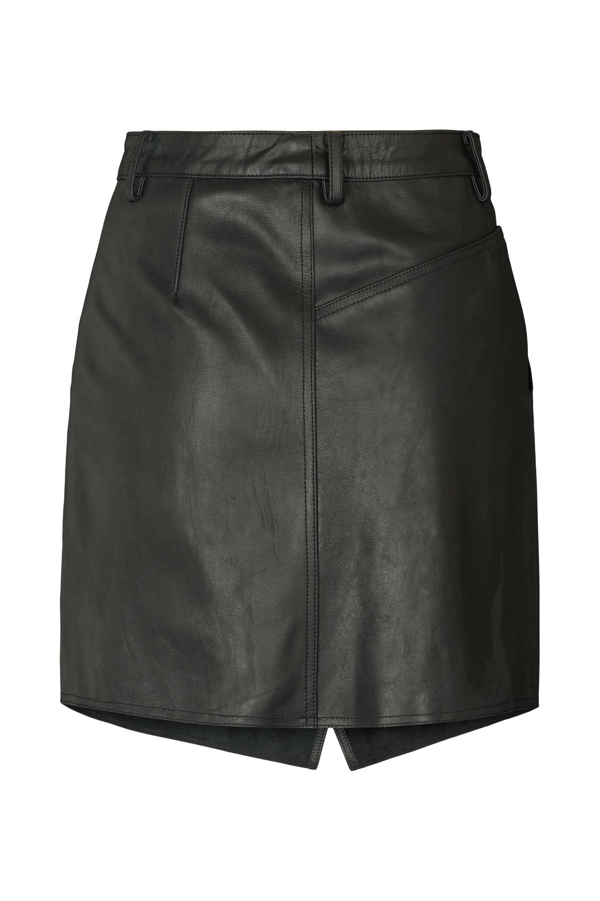 PRE-ORDER I Ema - Leather short skirt I Black