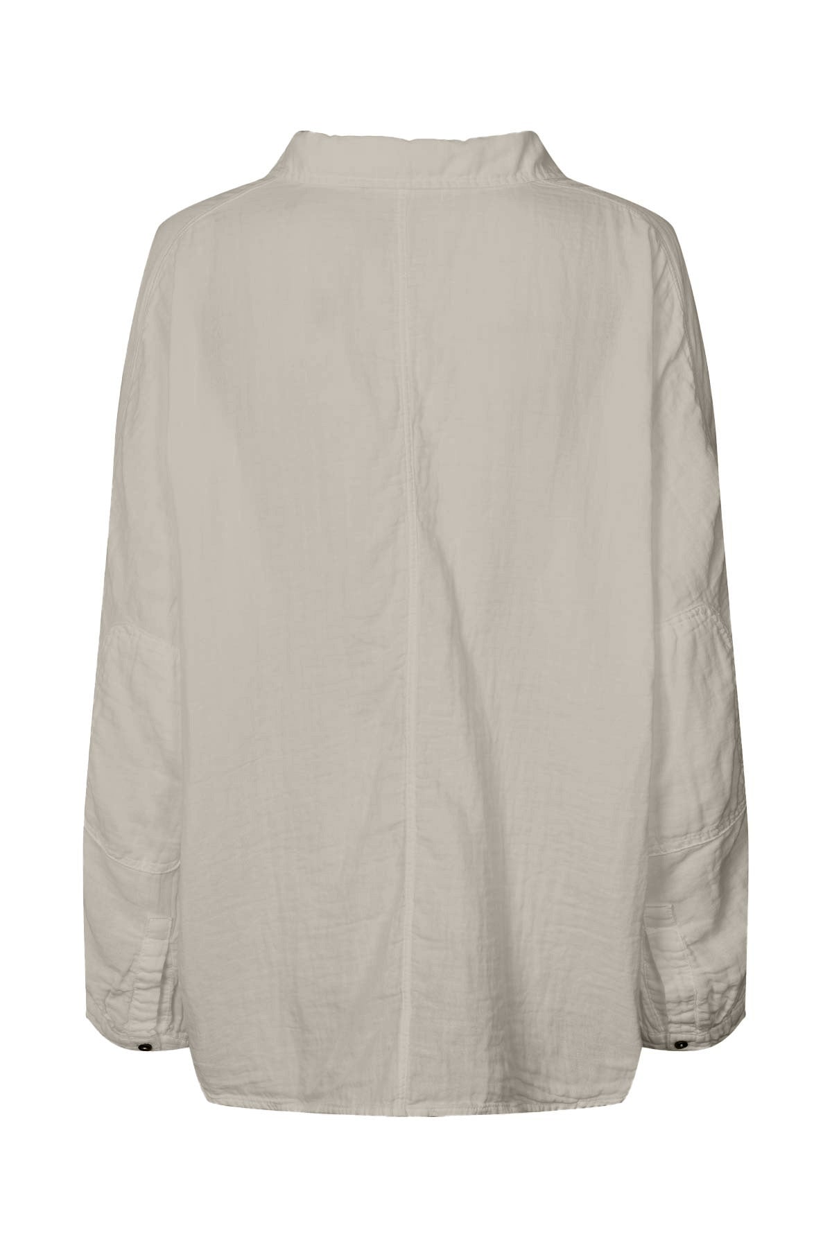 Jojo - Cotton double elbow patch shirt I Light sage