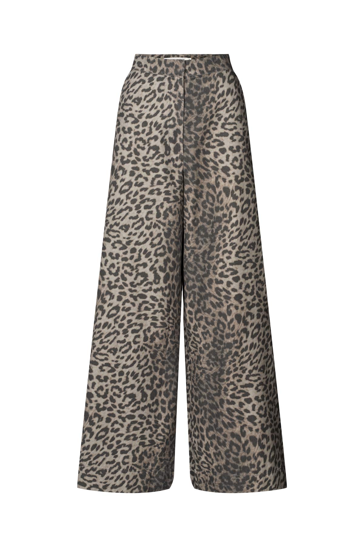 Leopard print wide leg pants - Inja I Snow leopard