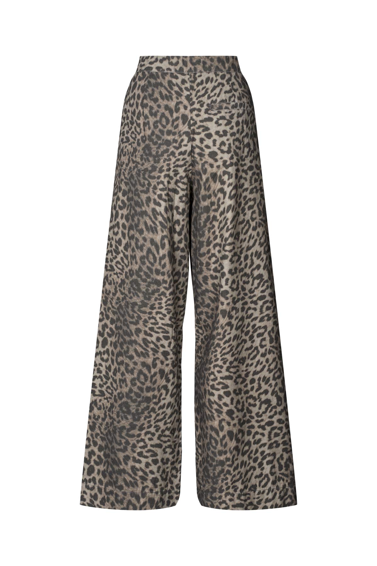 Leopard print wide leg pants - Inja I Snow leopard