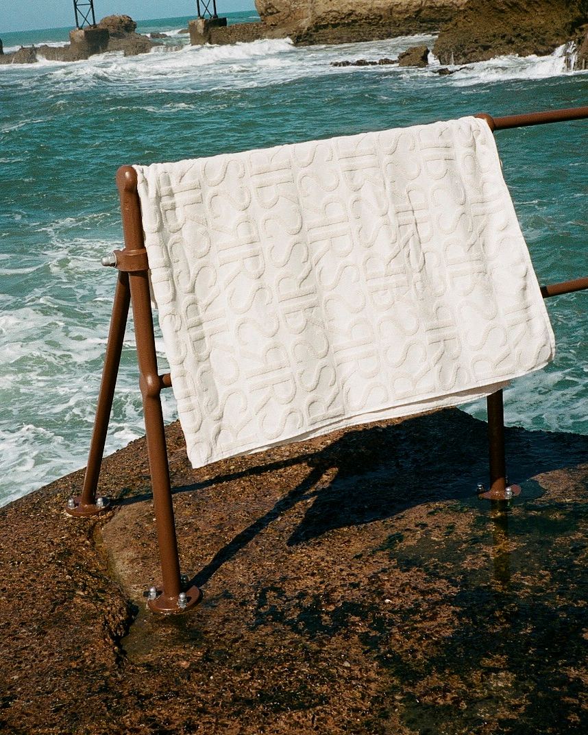 Beach towel - Monogram beach towel I Ivory