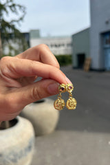 Coin Earring - Nafsu I Gold w/ Purple Stone