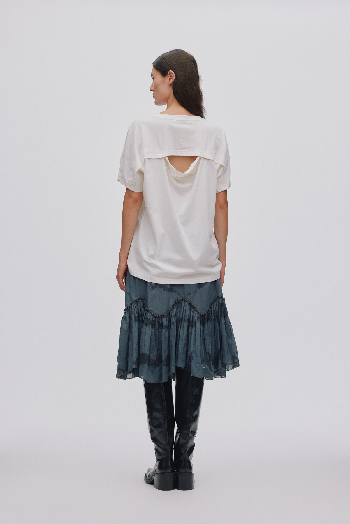 Cici - FOT jersey open back top I Chalk