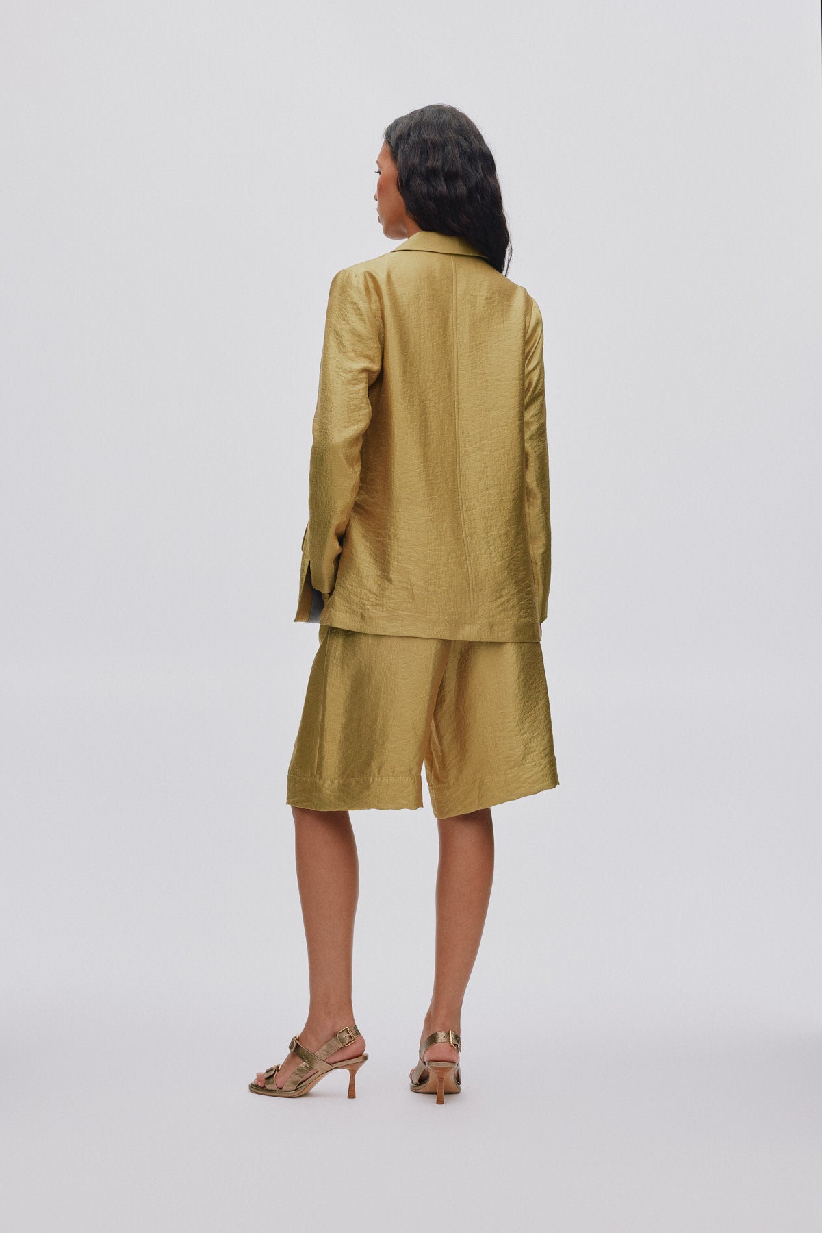 Alona - Woven gold jacket I Gold