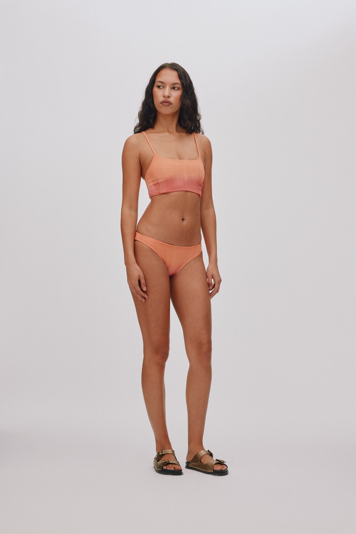 Rudy - Fusion bandeau string top I Cognac grey combo