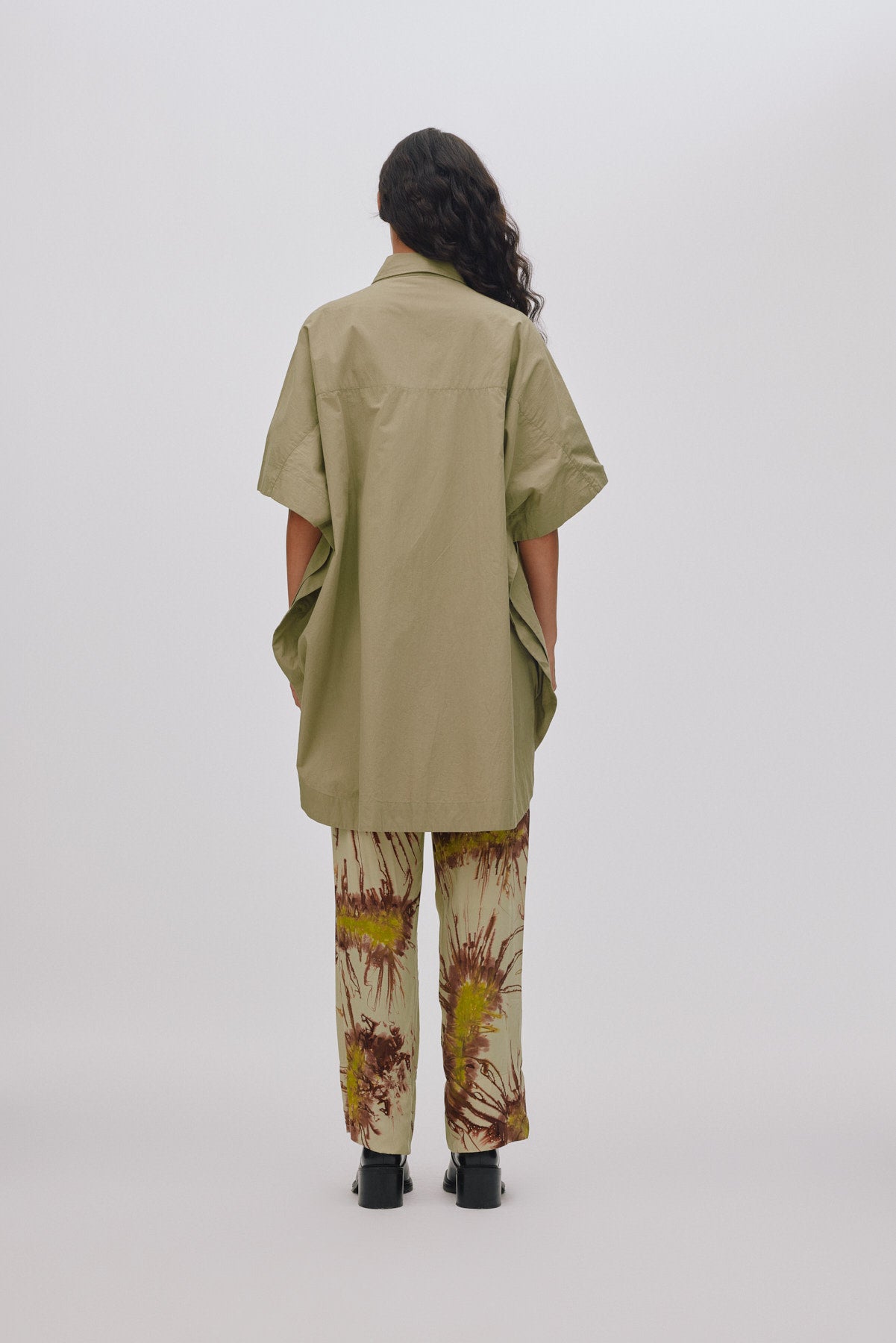 Berta - Poplin curved hem shirt dress I Vertiver