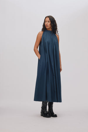 Annisa - Poplin full dress I Navy