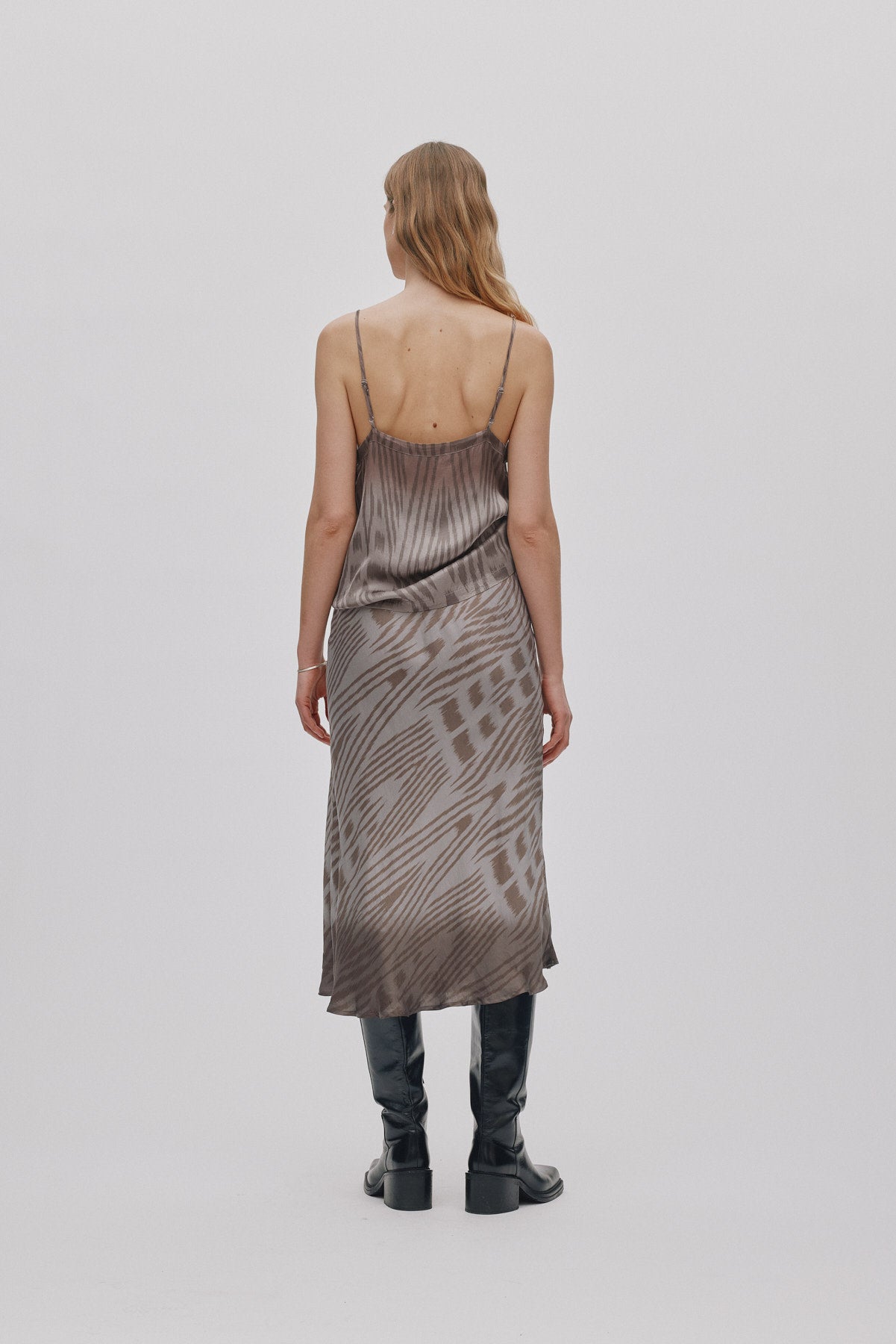 Glæde - Ombre ikat camisole top I Asphalt combo