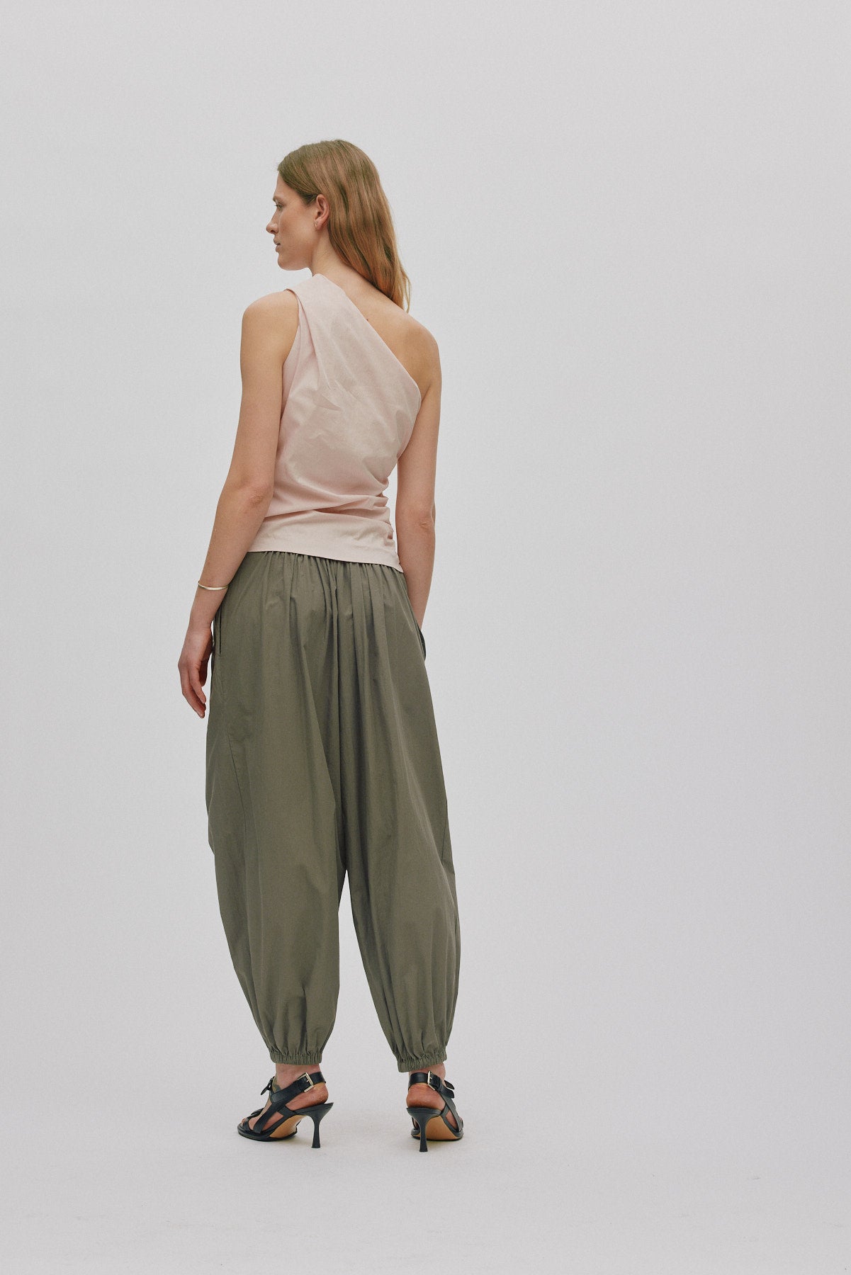 Mirha - Papery one shoulder top I Powder