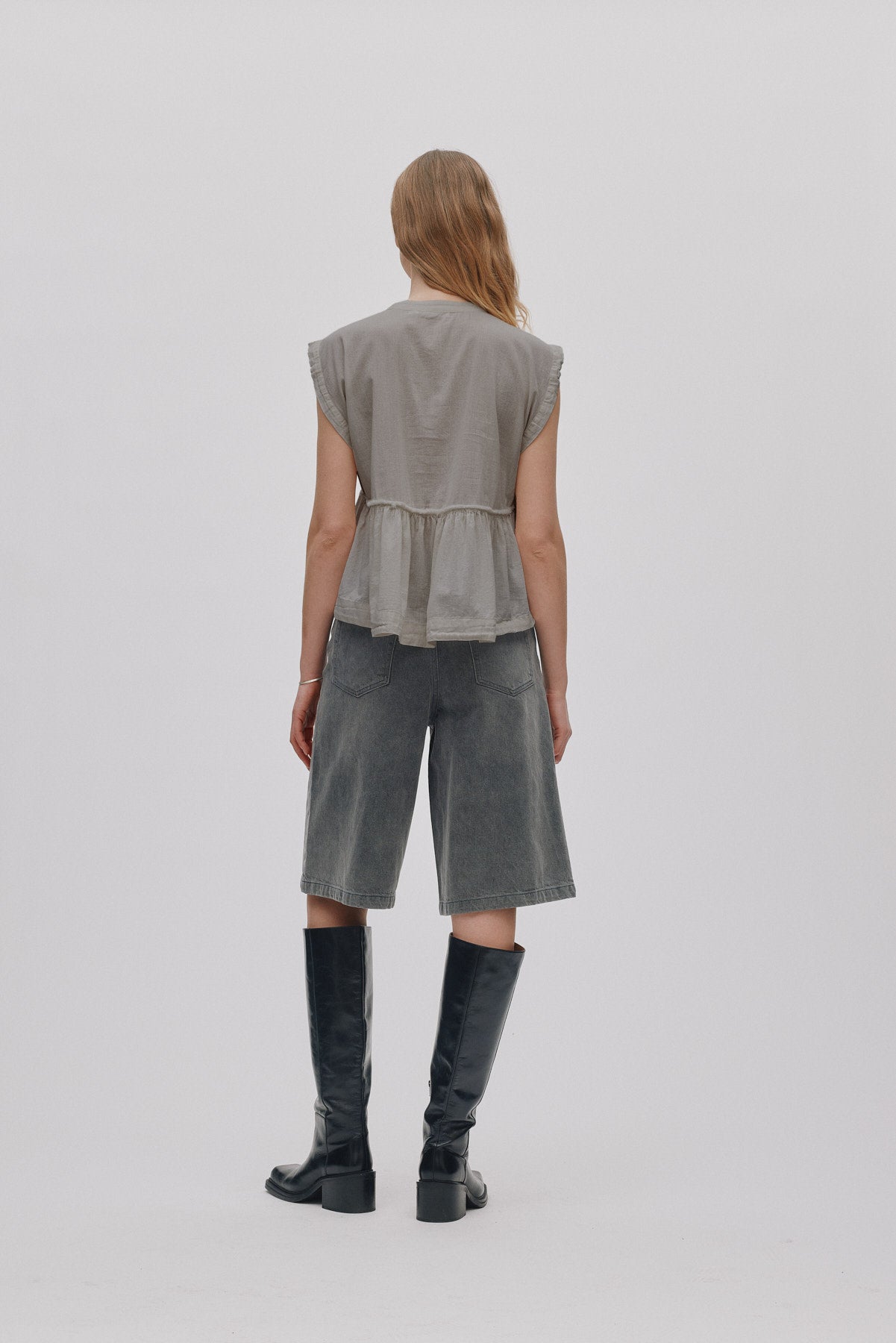 Deona - Cotton blouse I Black