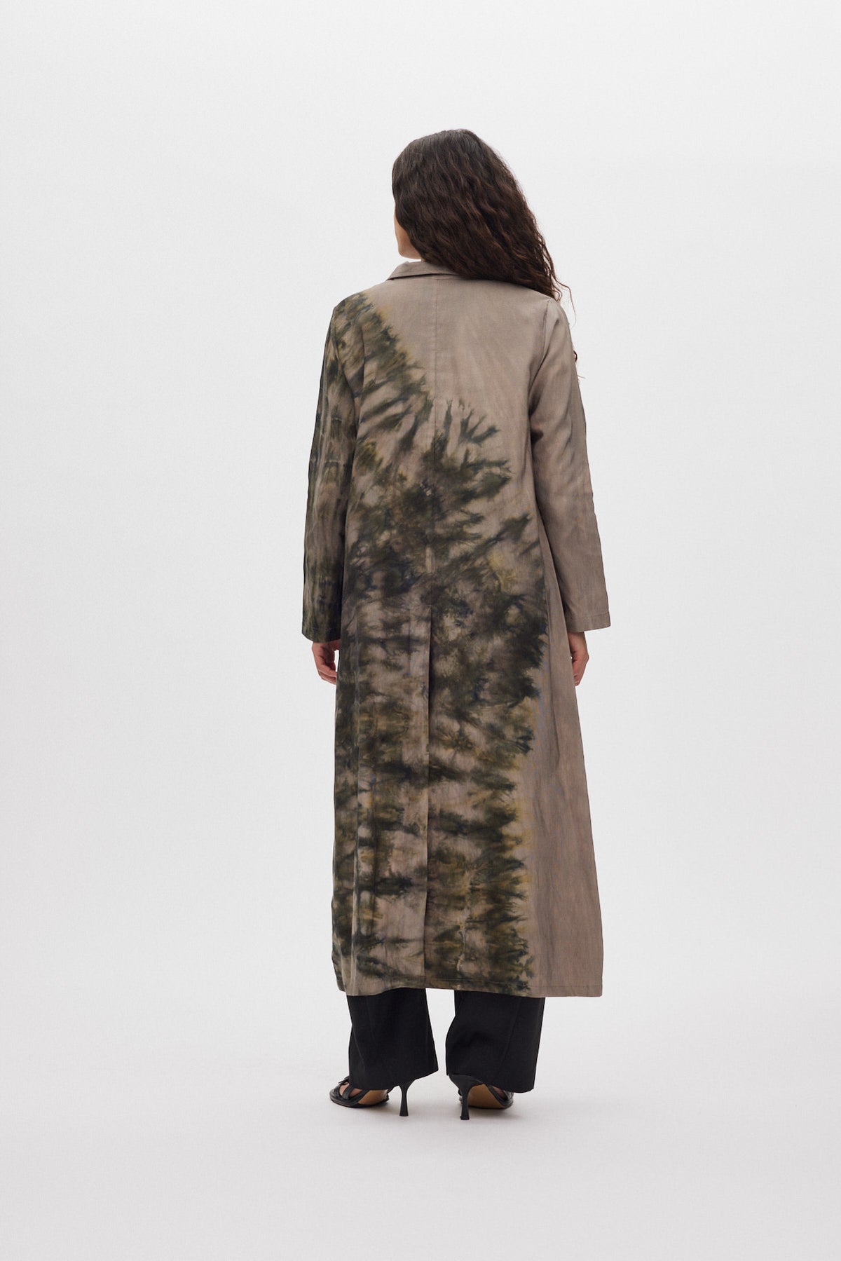 Celine - Lava long coat I Grey green combo