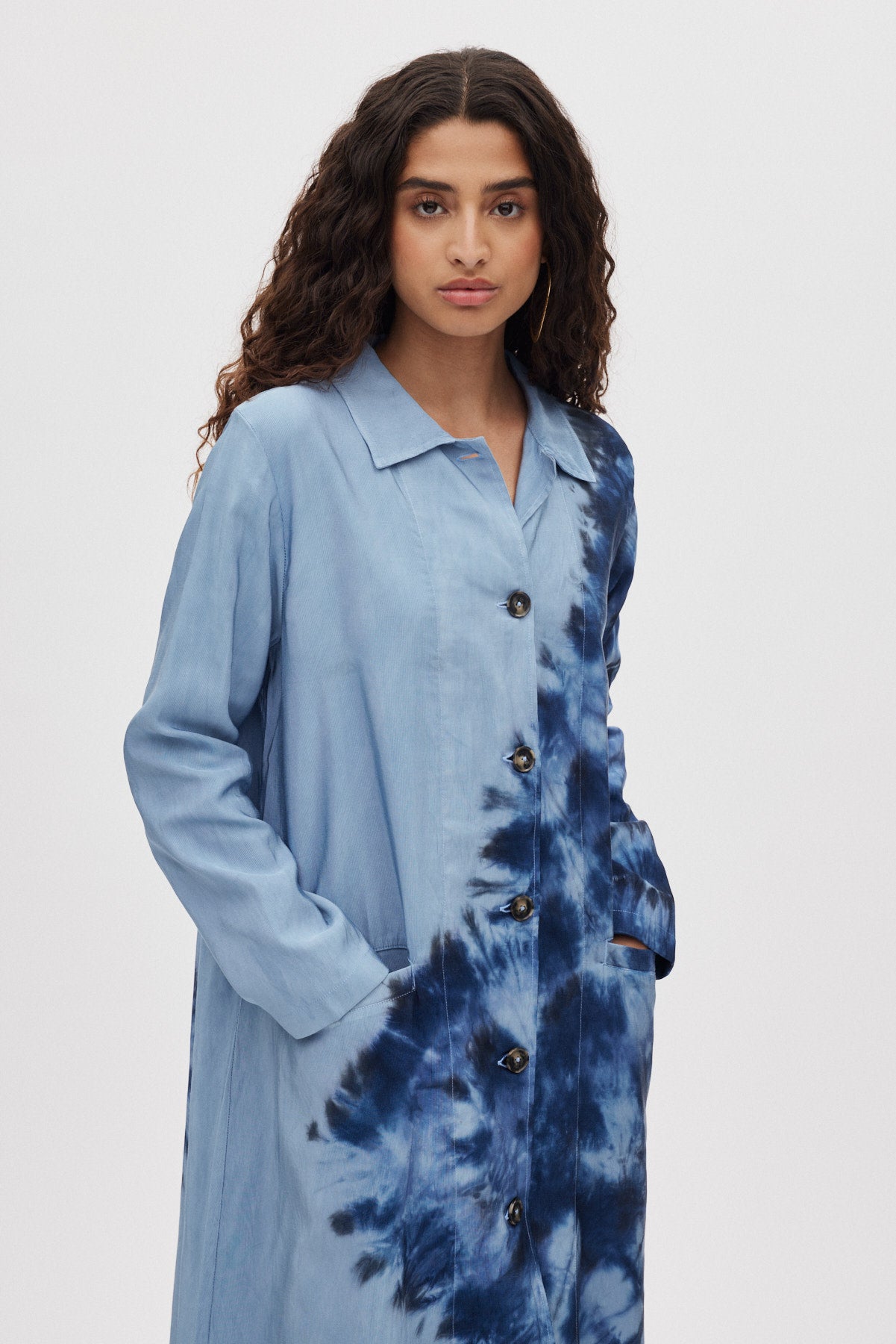 Celine - Lava long coat I Blue combo