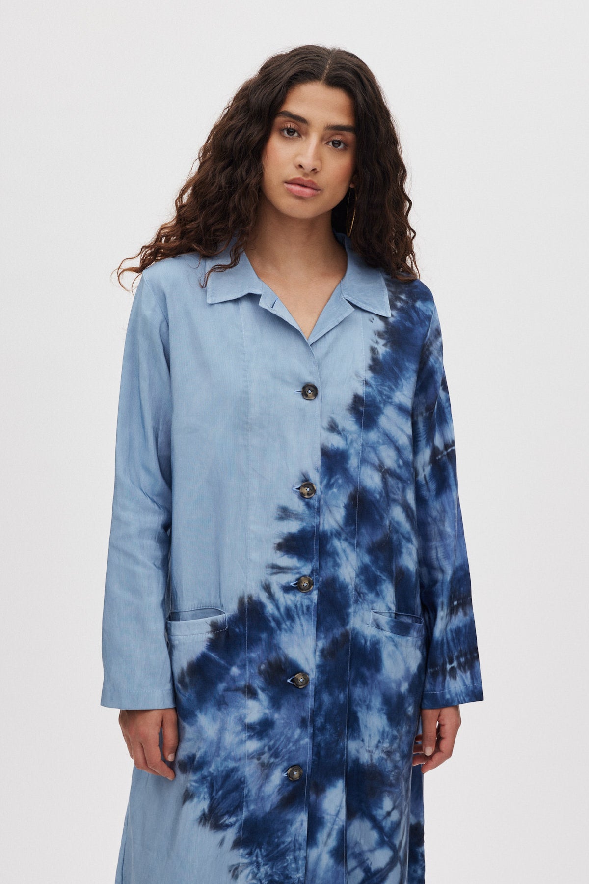 Celine - Lava long coat I Blue combo