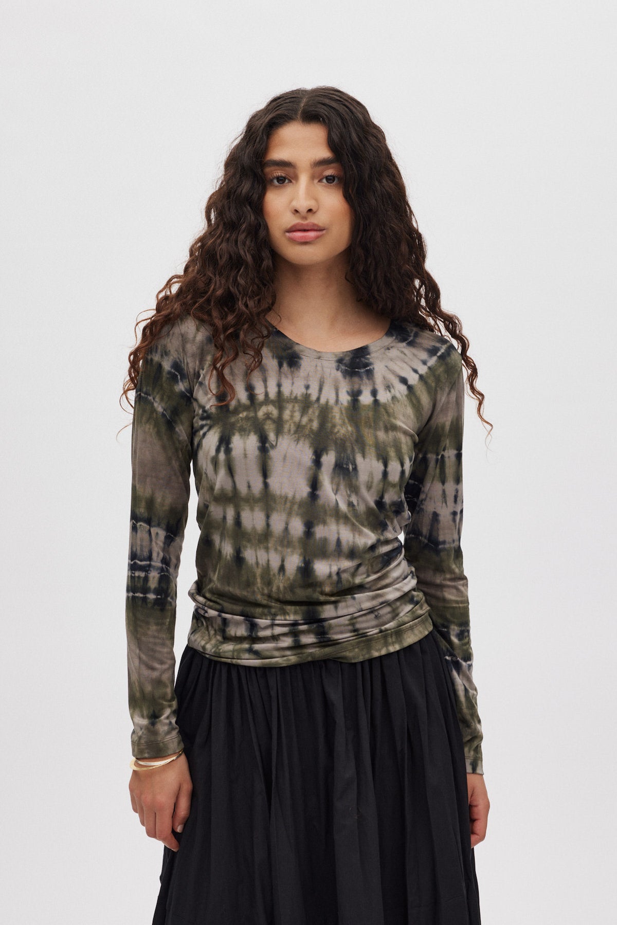 Xenia - Lava jersey t-shirt I Grey green combo