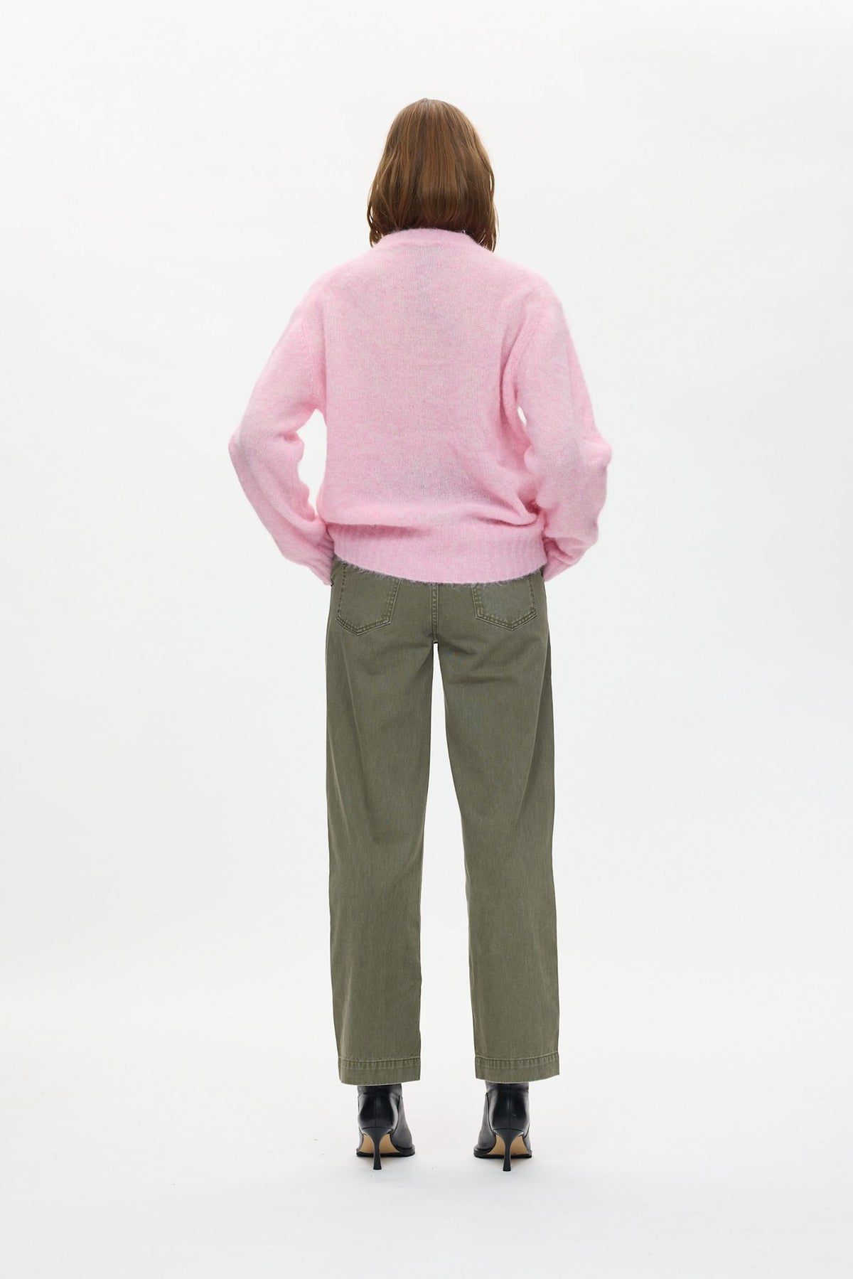 Divna - Superlight knit crew sweater I Rose