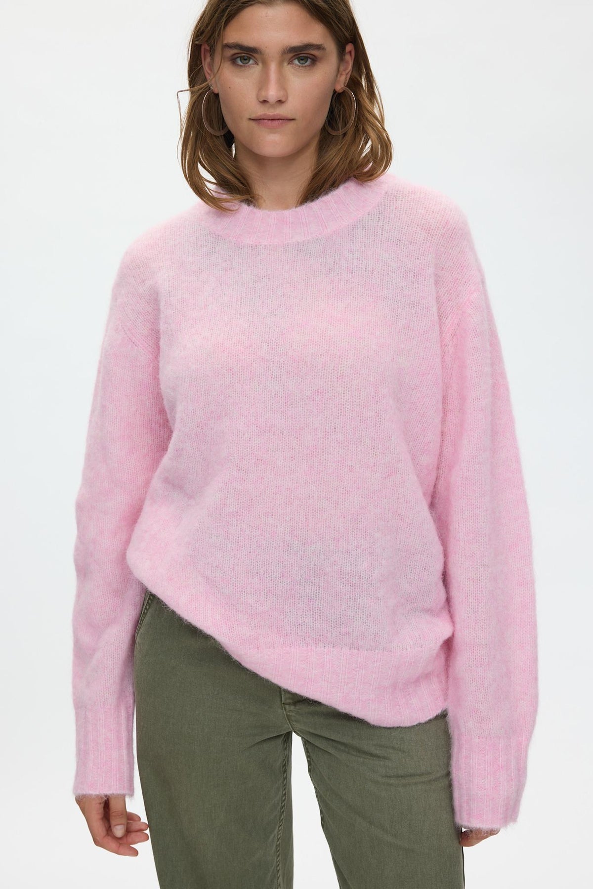 Divna - Superlight knit crew sweater I Rose