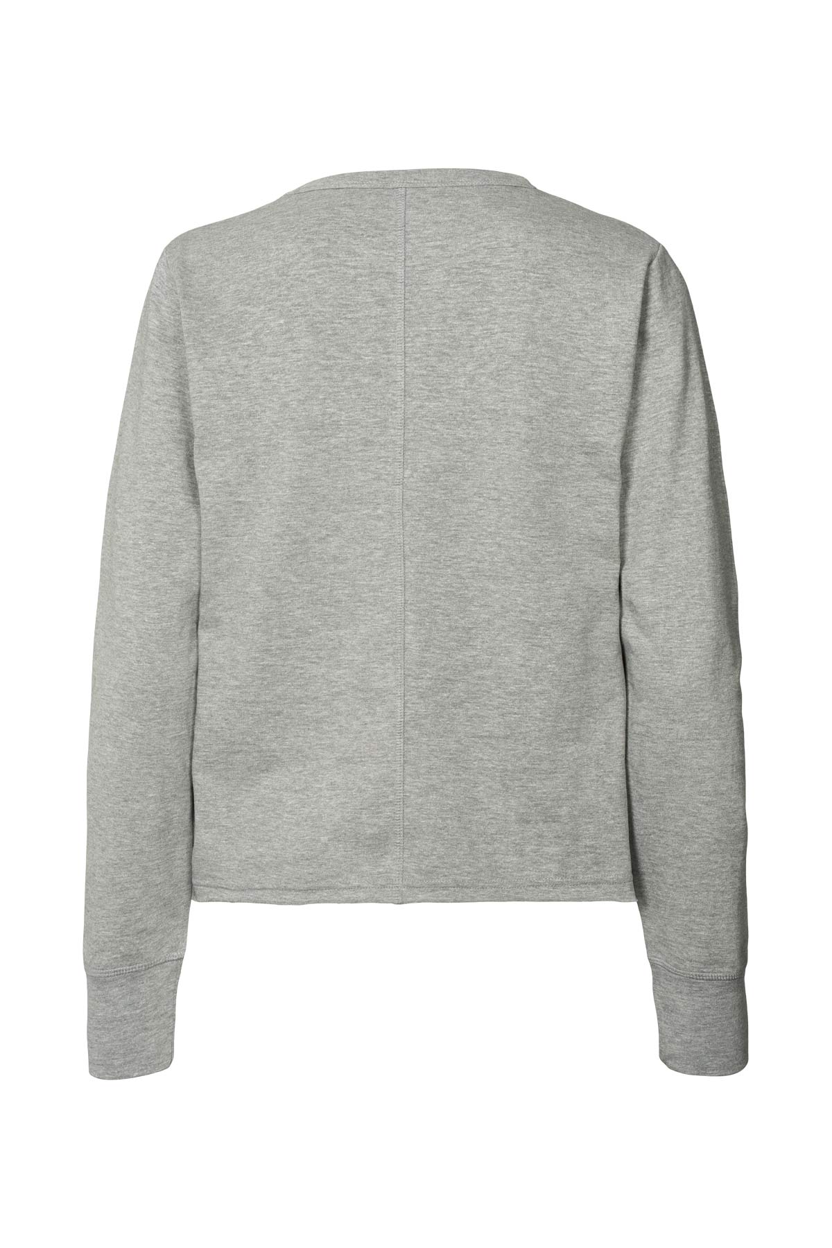 Light stretch crew neck top - Hila I Grey melange
