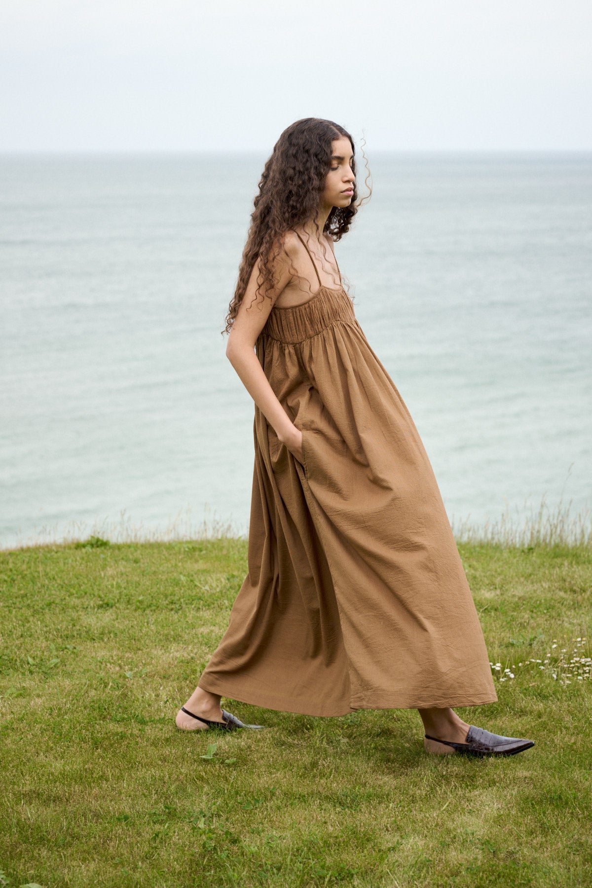 Dorrit - Cotton angel string dress I Chestnut