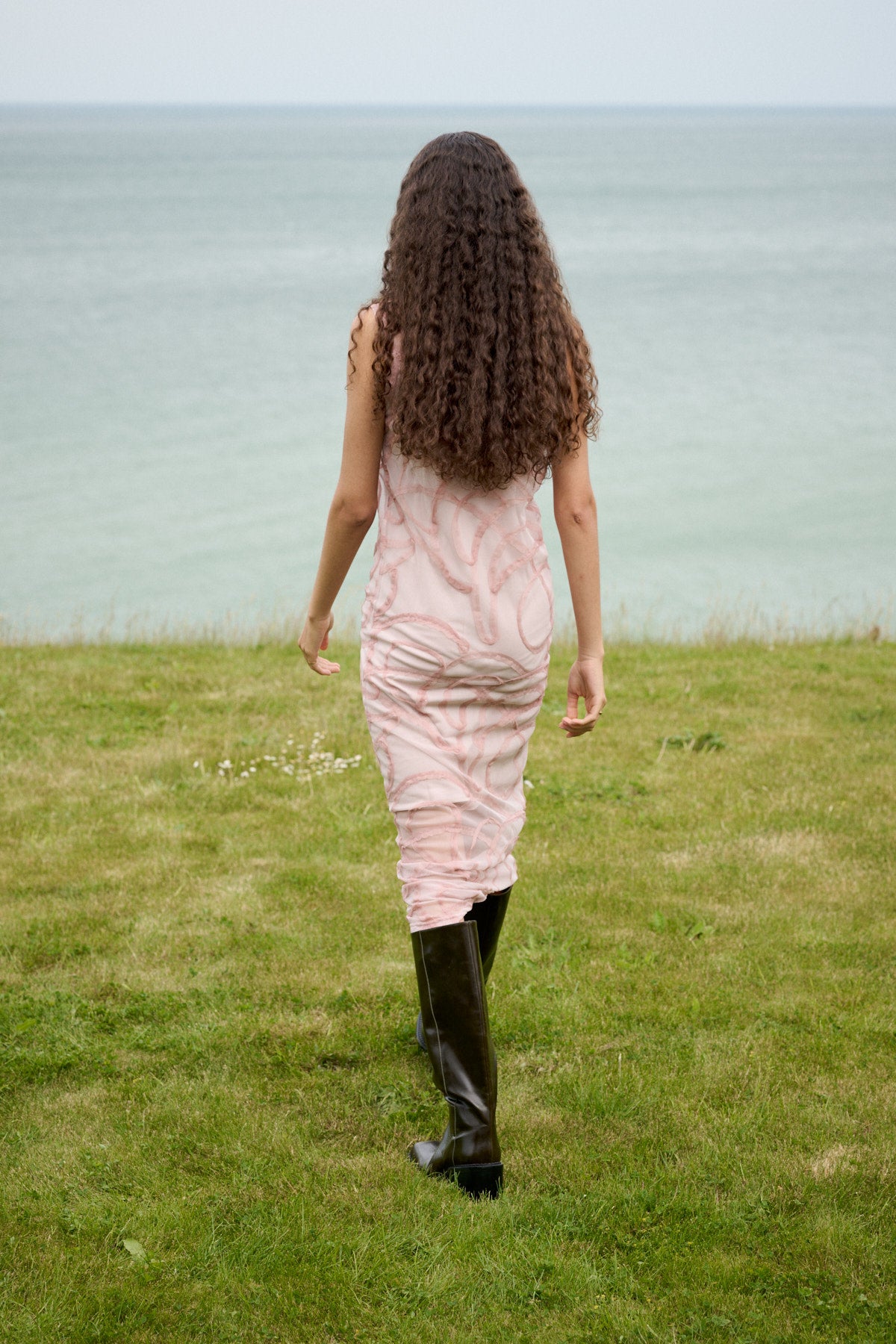 Vita - Scribble long dress I Blush