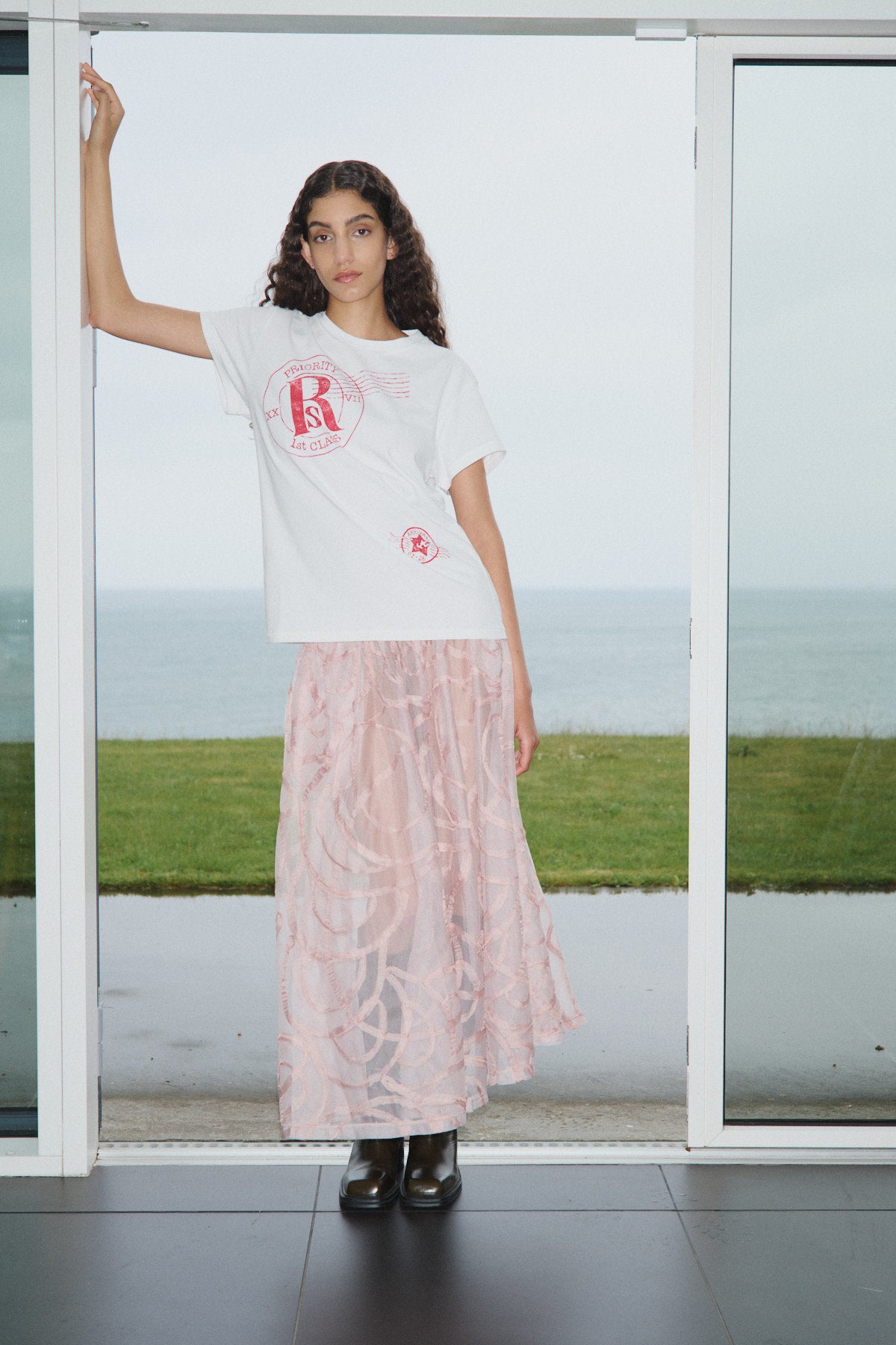 Silke - Scribble full skirt I Blush