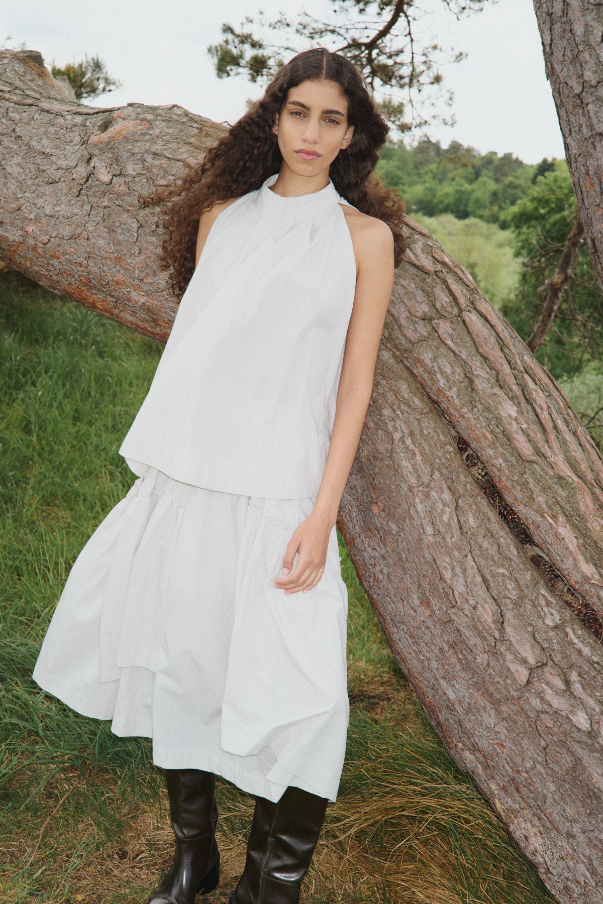 Annia - Poplin full top I Clay