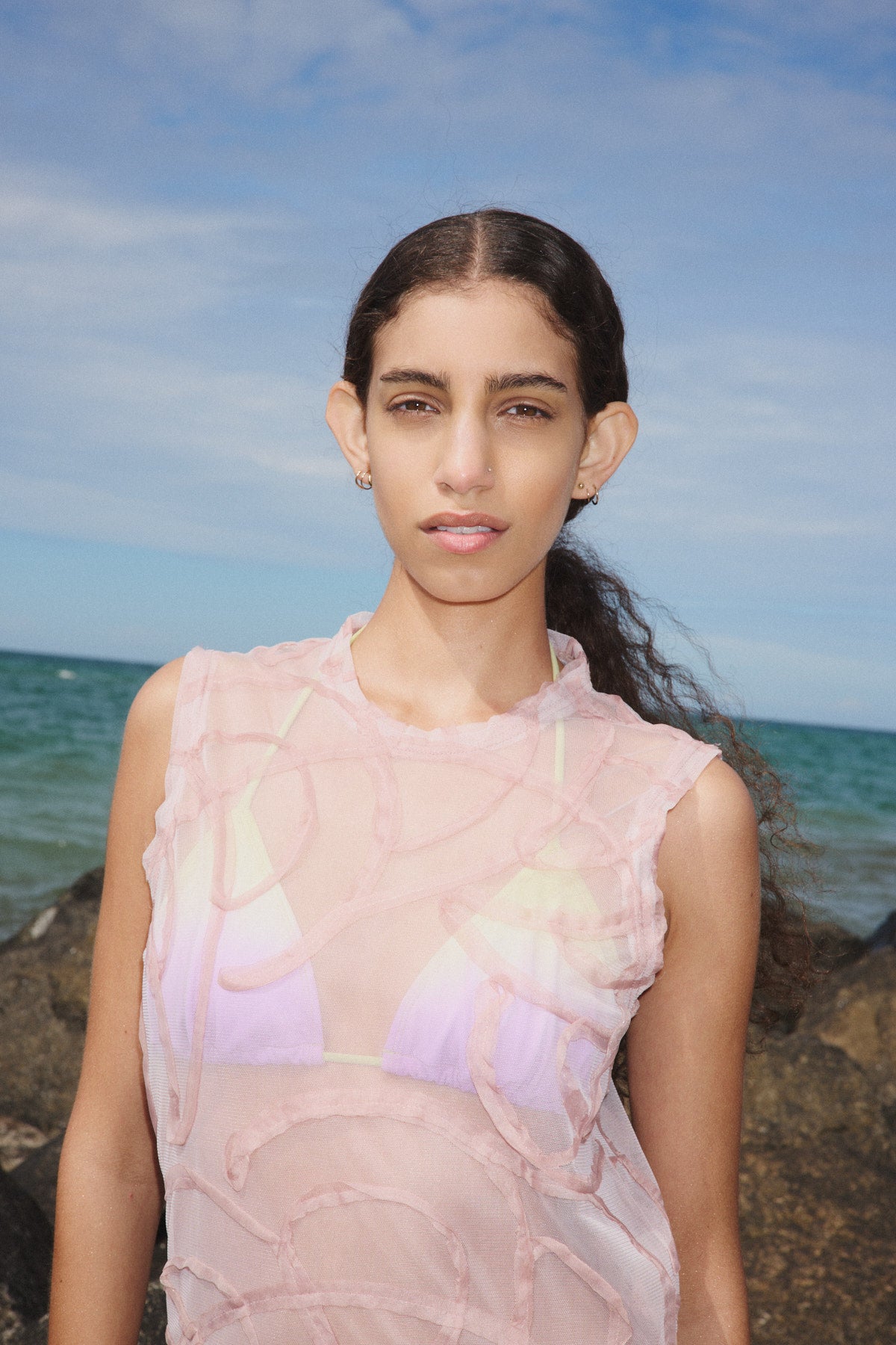 Vita - Scribble long dress I Blush