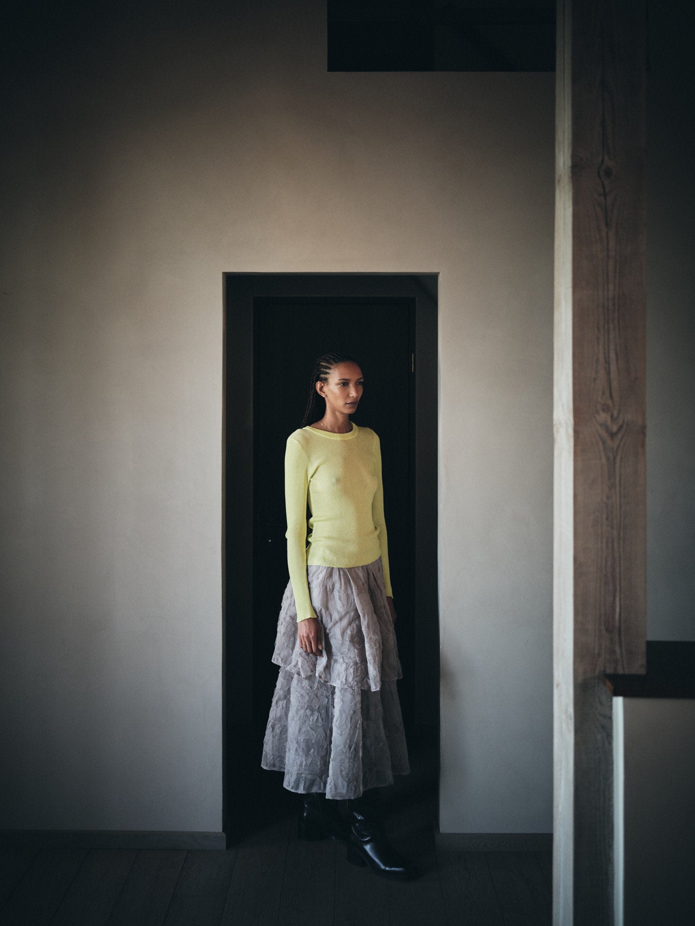 Sibora - Splash netting skirt I Silver grey
