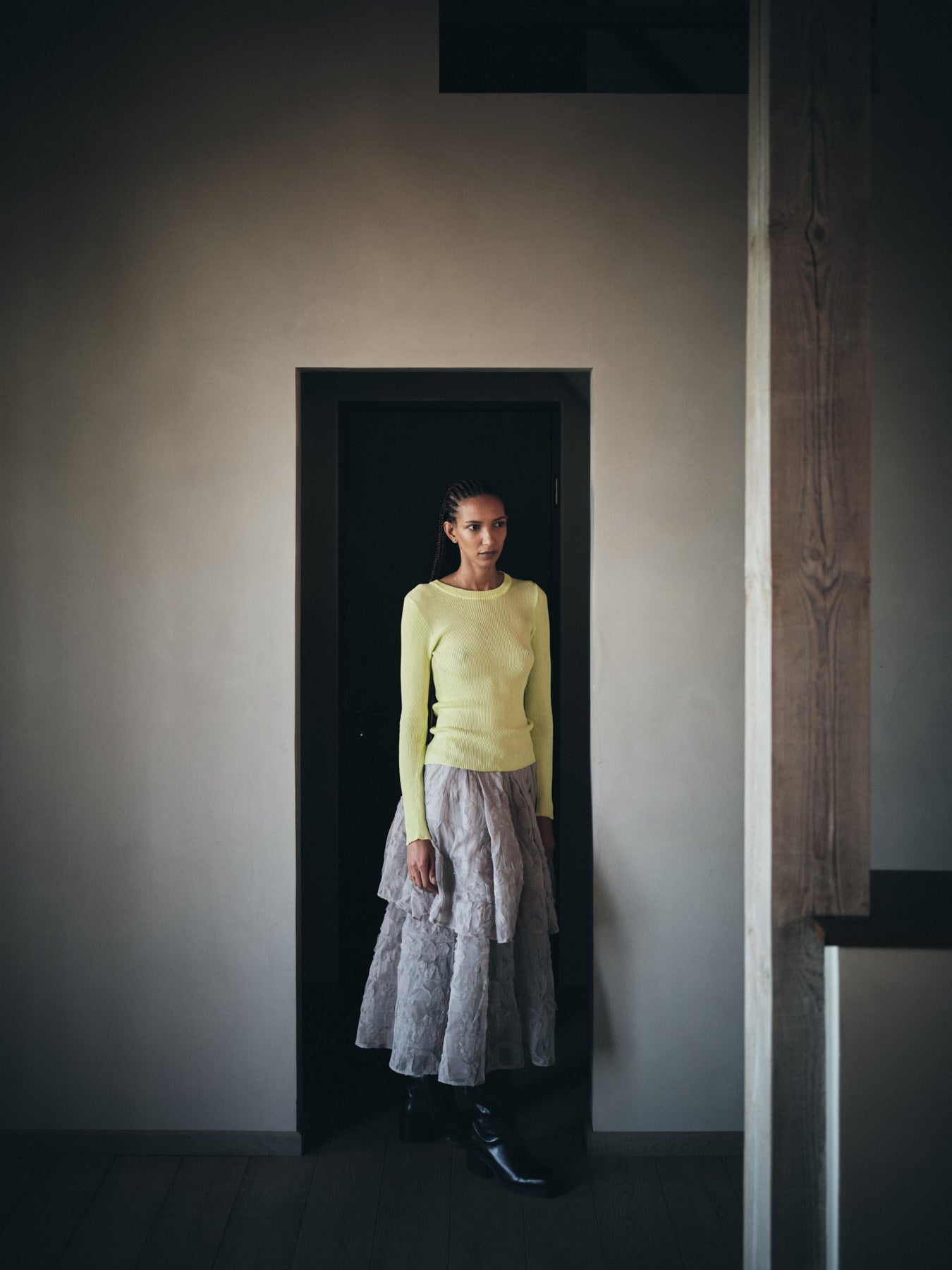 Sibora - Splash netting skirt I Silver grey