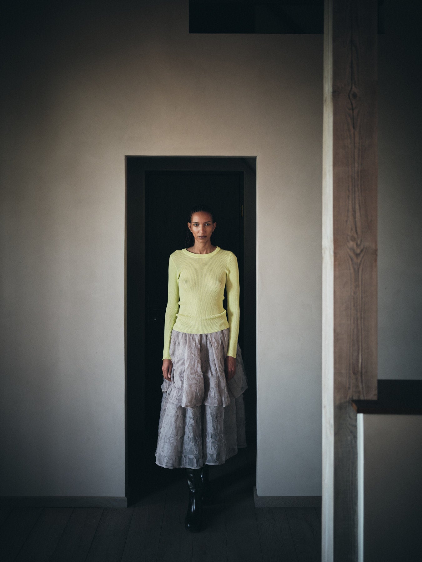 Sibora - Splash netting skirt I Silver grey