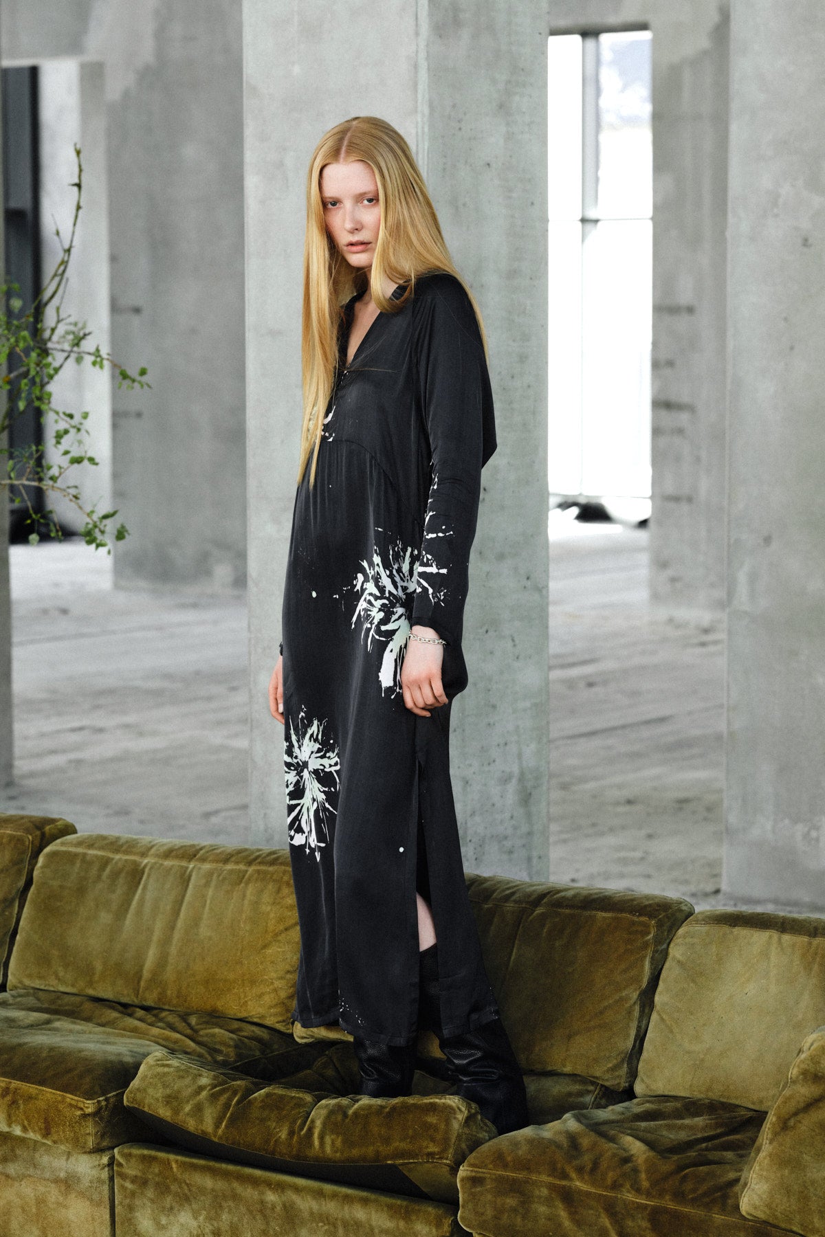 Helma - Lumière kaftan I Iron grey