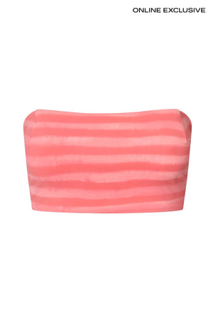 Blurred line bandeau top - Mikie I Pink combo