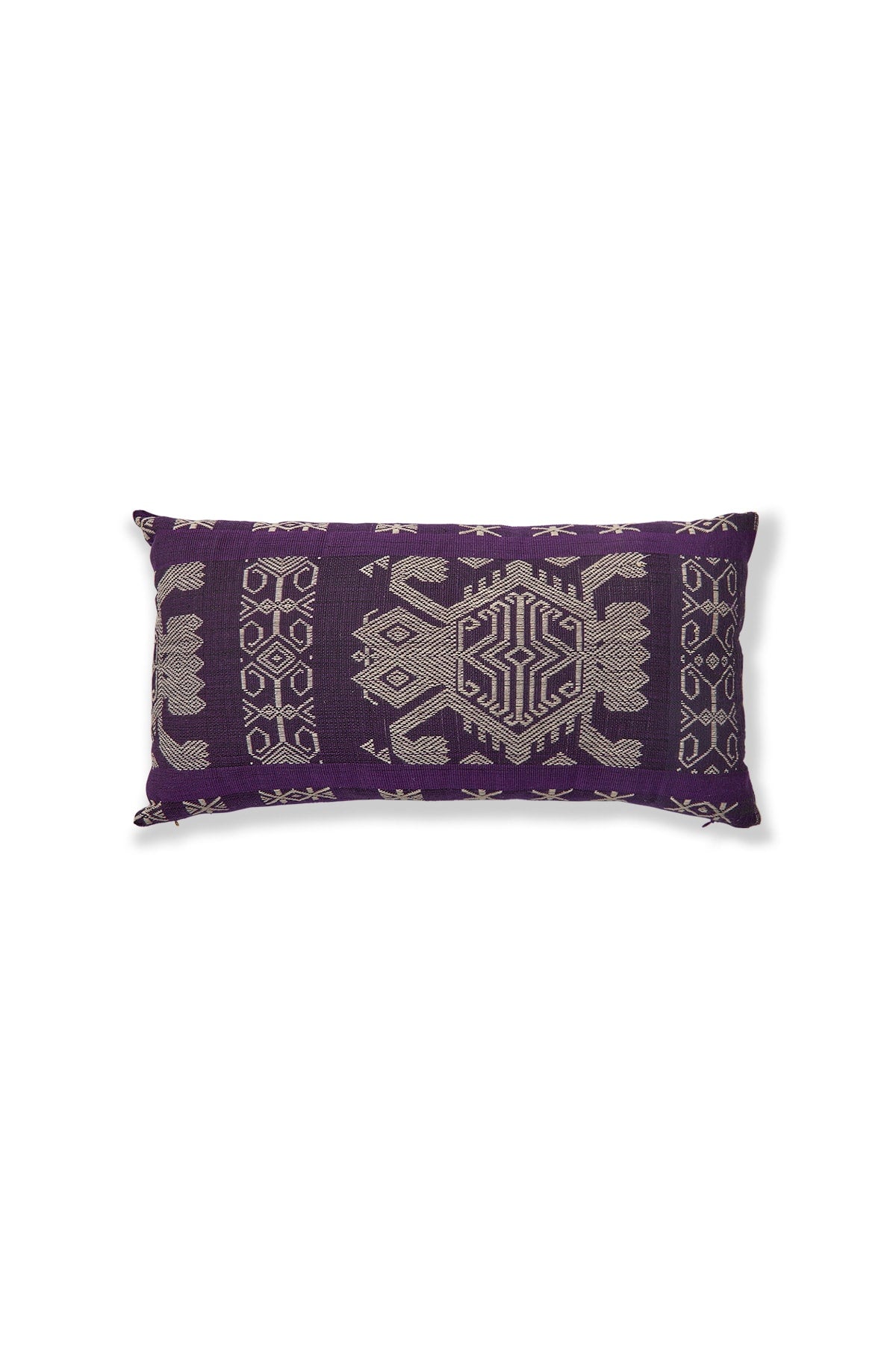 Long handmade pattern pillow - Rabens Apartment I Purple Combo