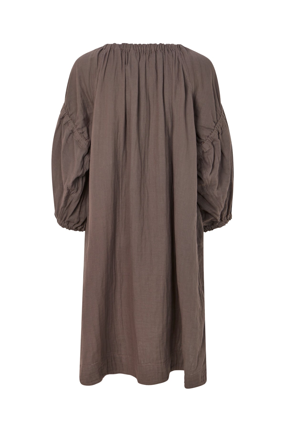 Mabel - Cotton double elasticated dress I Brown