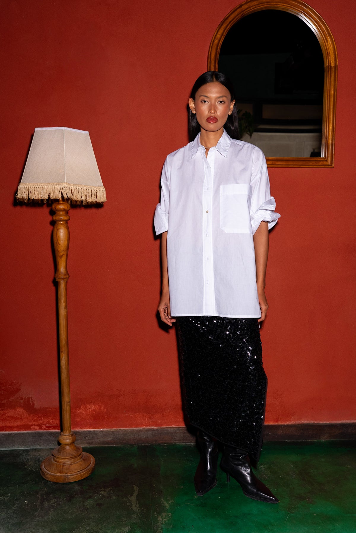 Bobbies - Poplin oversize shirt I White