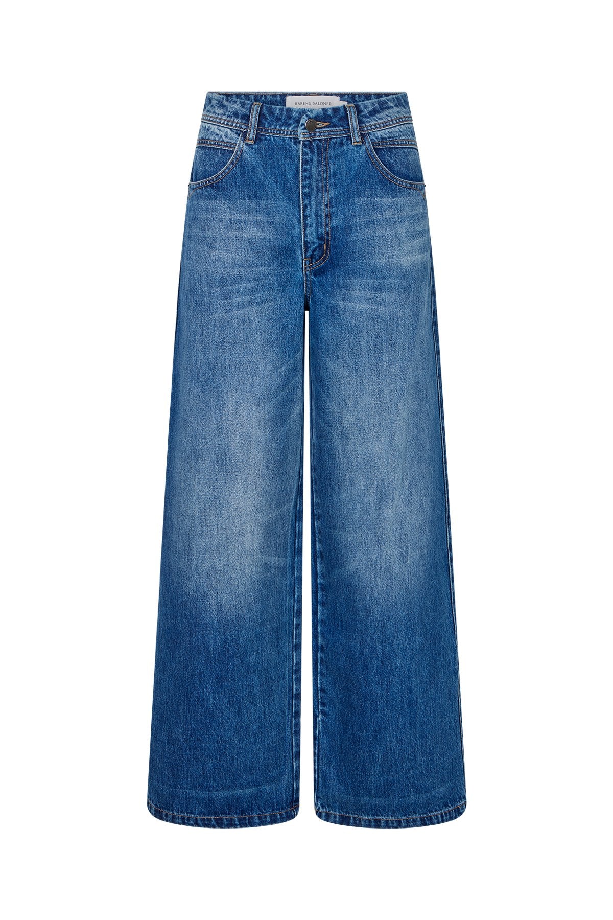 Dalia - Denim retro fit pants I Dark indigo